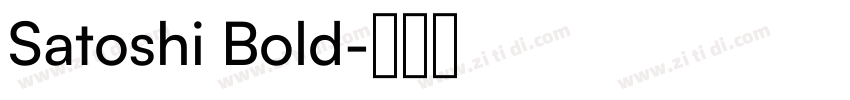 Satoshi Bold字体转换